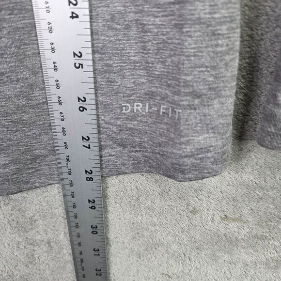 Mens Nike Dri-Fit Gray 1/4 Zip Running Shirt Long Sleeve Polyester Spandex S - Picture 7 of 9